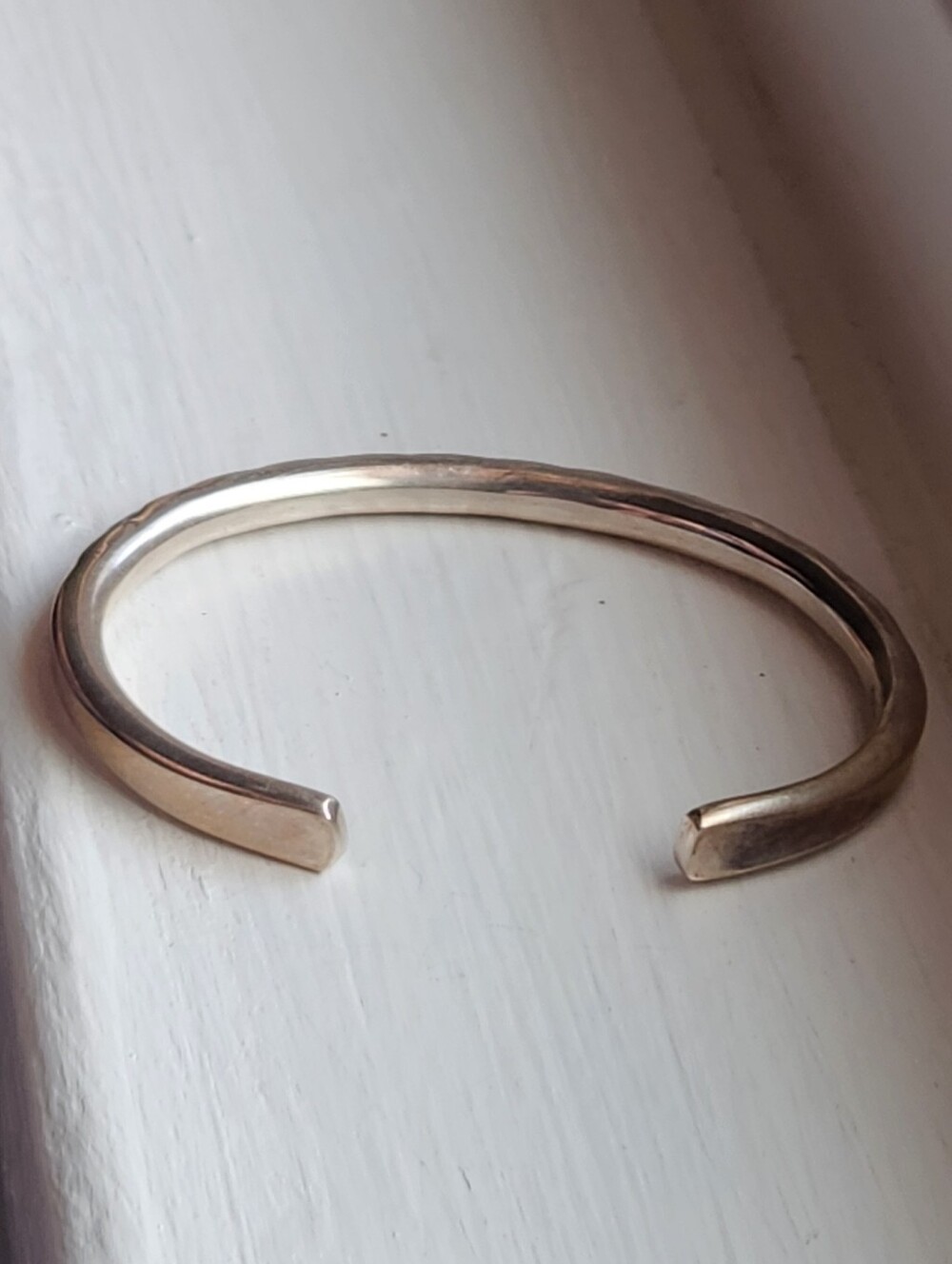 SIGNED TAHE STERLING NATIVE STAMPED CUFF BRACELET 6" - Picture 8 of 11
